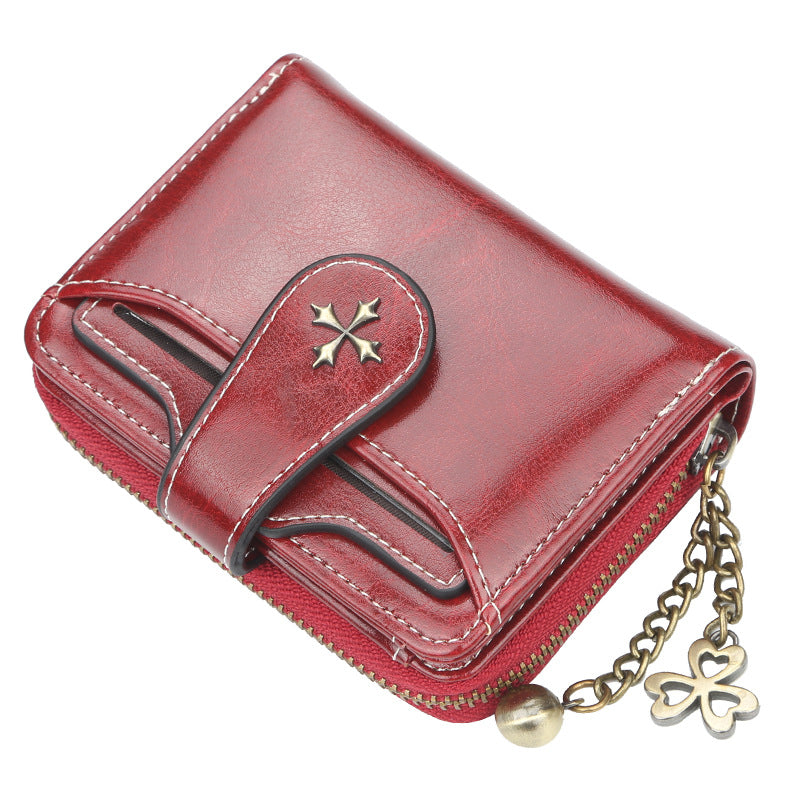 Premium Vertical Women's Wallet With Tassel Zipper
