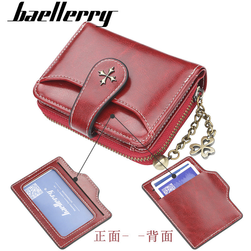 Premium Vertical Women's Wallet With Tassel Zipper