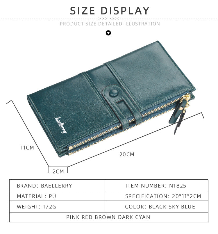 Women's Multifunctional Long Buckle Wallet