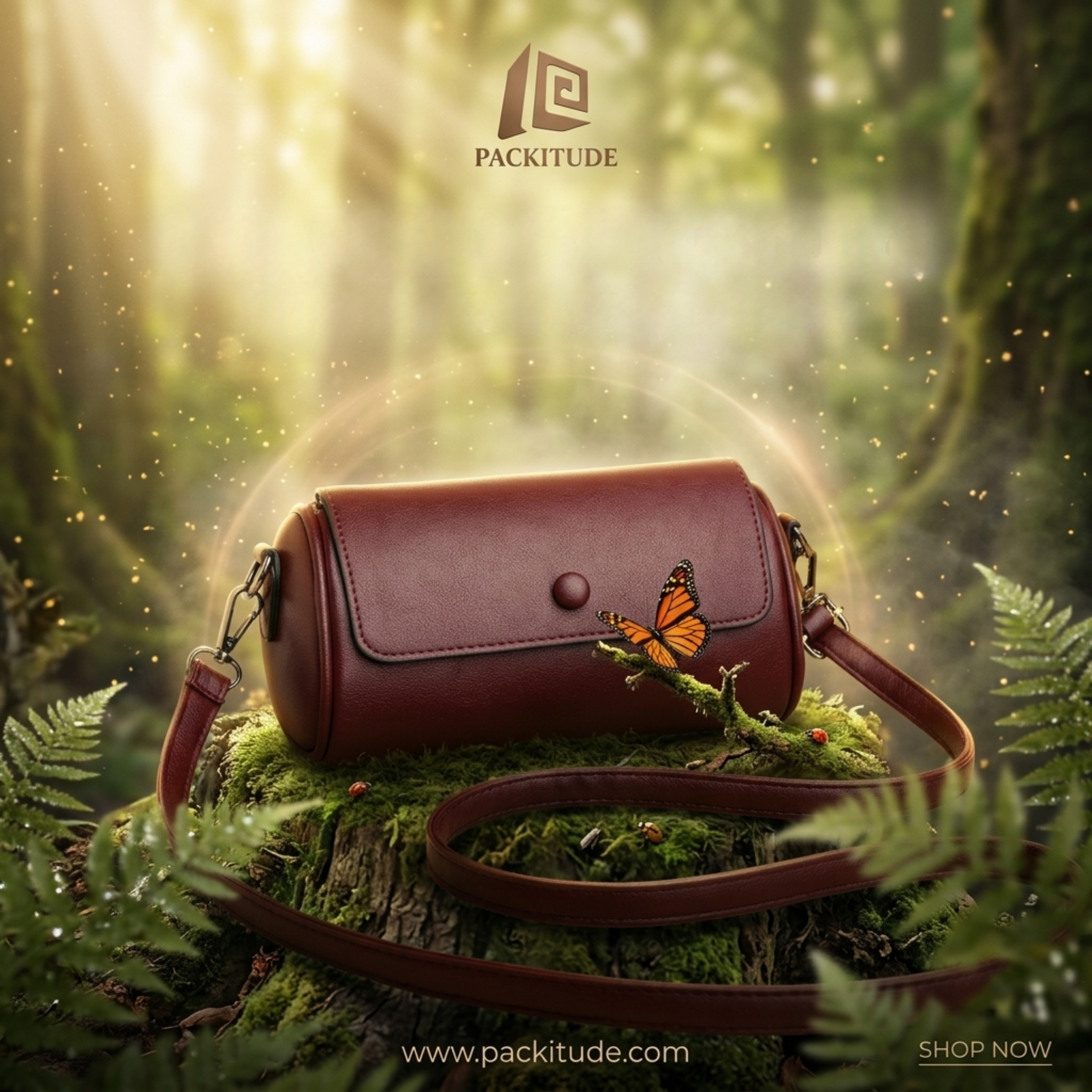 Versatile Solid Color Cylinder Shape Women's Shoulder bag