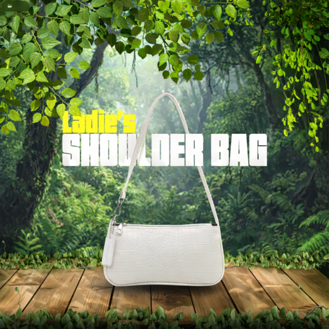French Style Crocodile Pattern Shoulder Side Bag