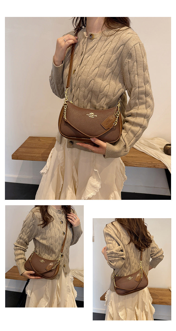 Luxury Womens Chain Shoulder Bag | Premium Underarm Crossbody Handbag