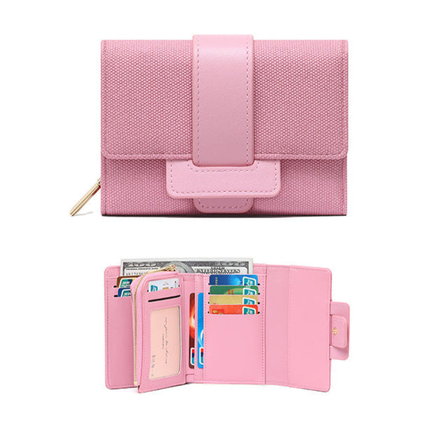 Tri Fold Handy Women's Wallet with Coin Chamber