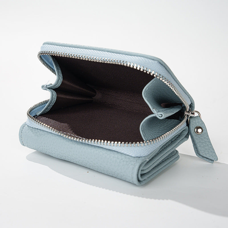 Multi-function High Quality Zipper Short Wallet for Women