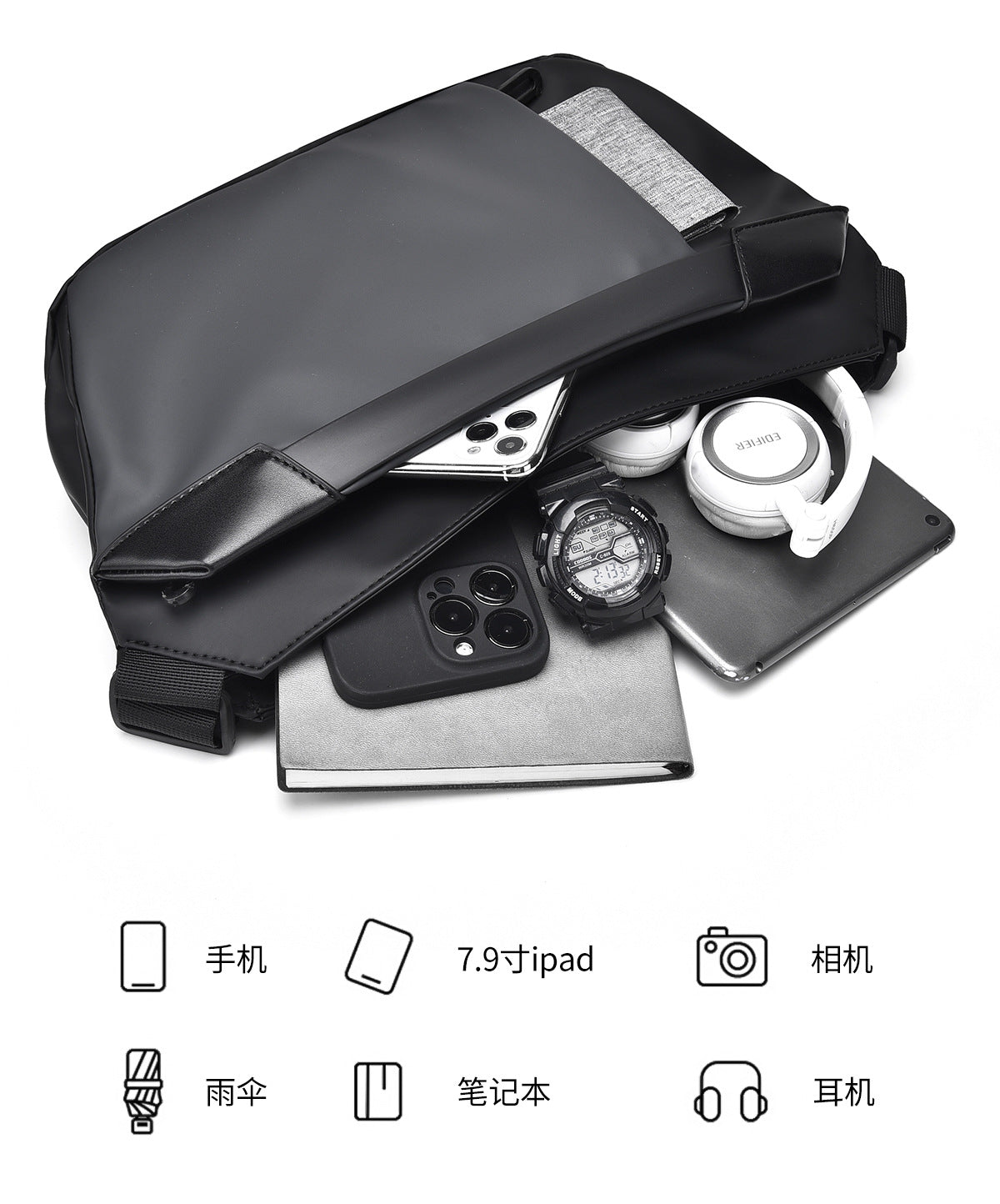 High End Commuter Shoulder Crossbody Chest Bag