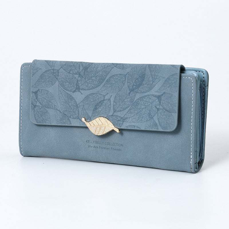 Frosted Leaf Retro Women's Clutch Wallet
