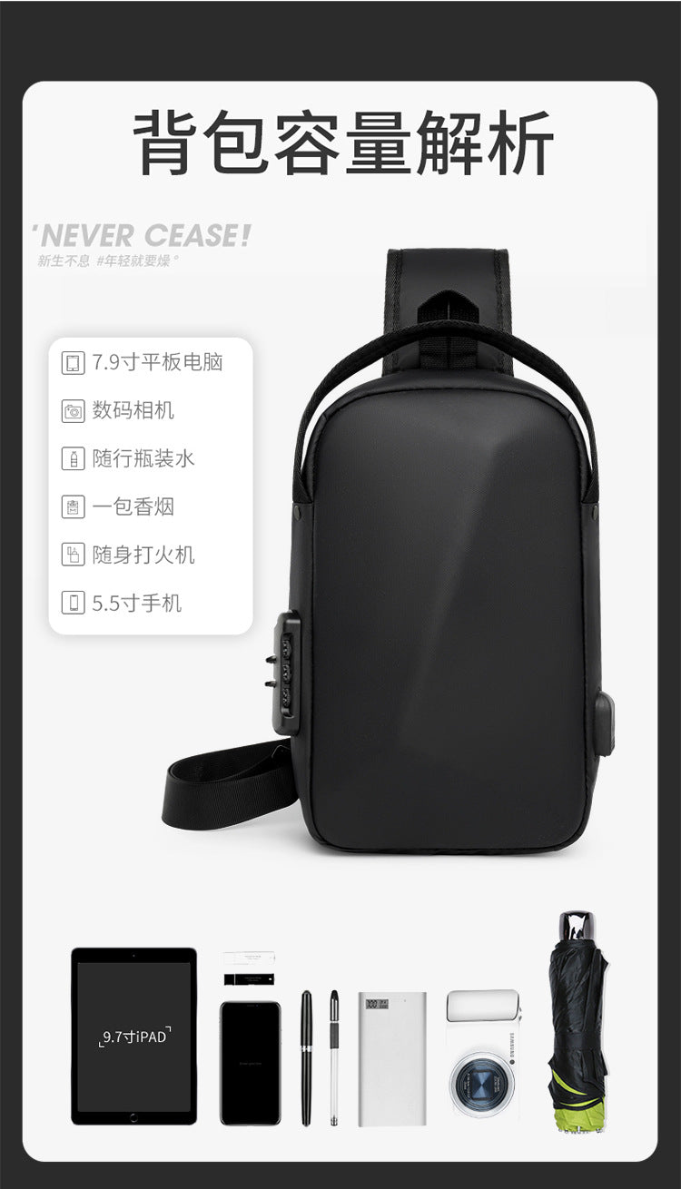 Urban Crossbody Sling Backpack | Breathable 10-Inch Travel Chest Bag