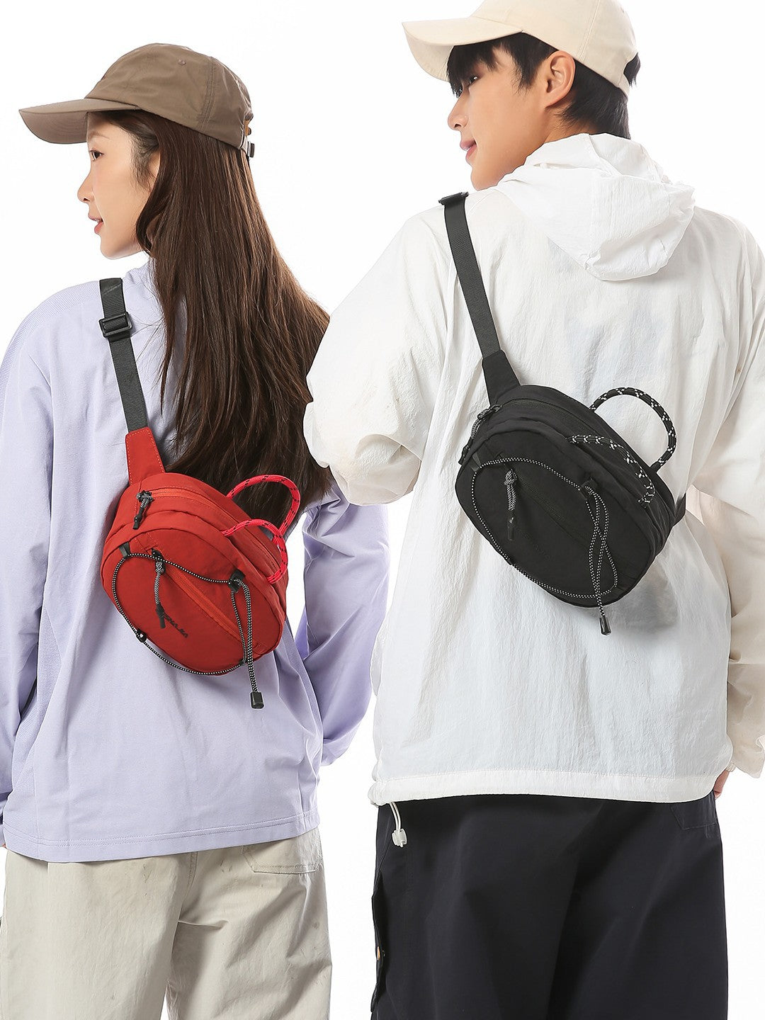 Unisex Casual Crossbody Waist Bag | Lightweight Nylon Chest & Shoulder Bag