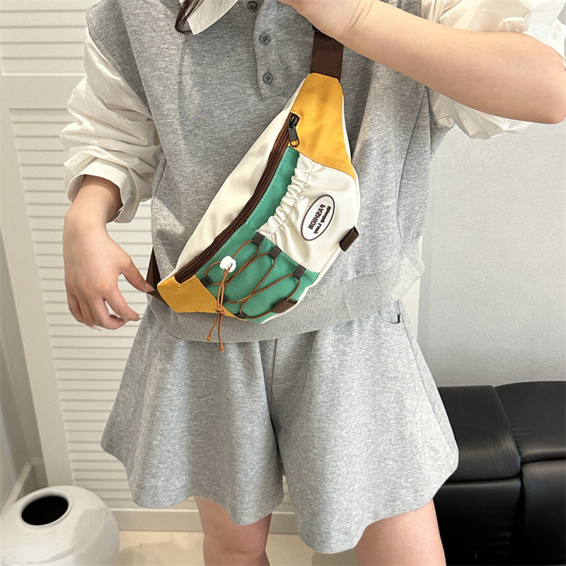 Vintage Utility Waist Bag Multi-Pocket Canvas Crossbody Sling Bag