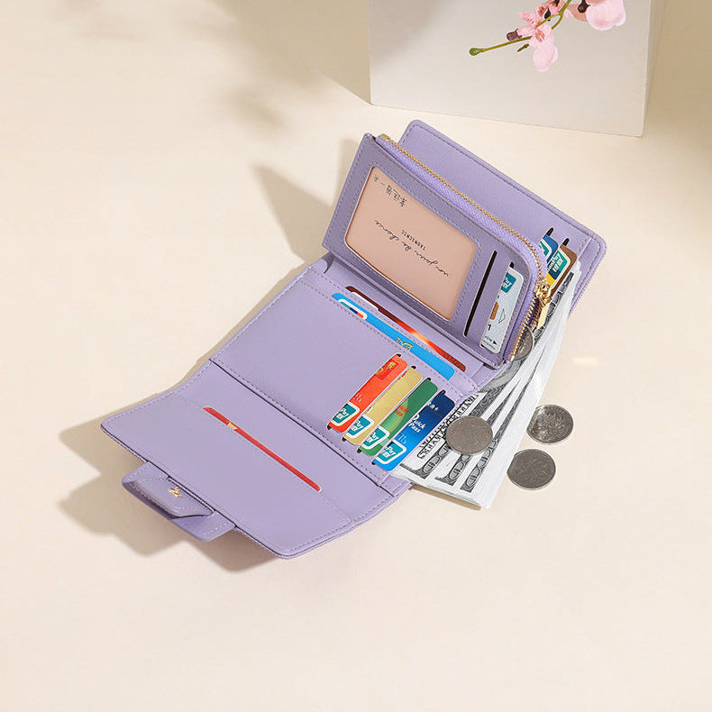 Tri Fold Handy Women's Wallet with Coin Chamber