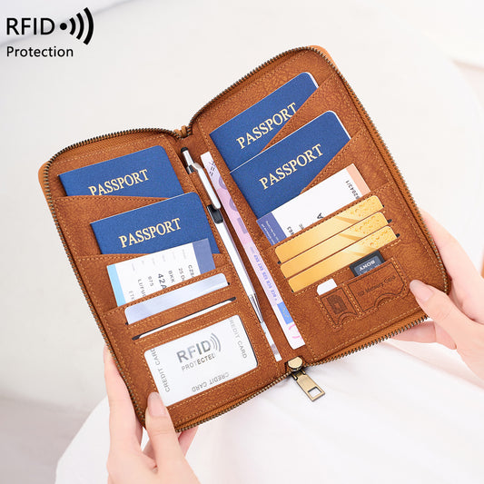 All in One High Quality Family Passport Holder Wallet