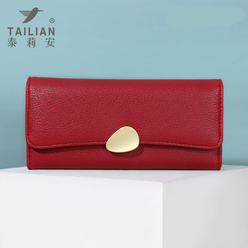 Pebbled Trifold Multifunctional Women's Wallet