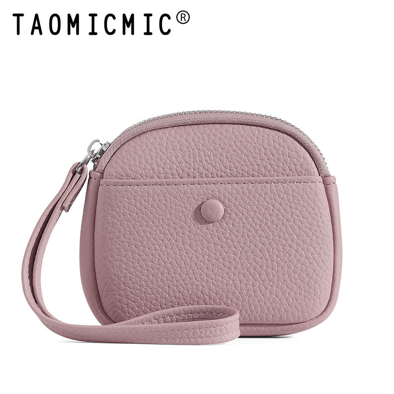 Women's Minimalist Card Holder Wristlet Wallet Mini Zip Coin Purse & Card Organizer