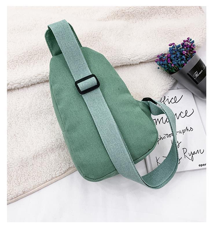 Cute Canvas Mini Crossbody Chest Bag for Women | Lightweight Everyday Sling Bag
