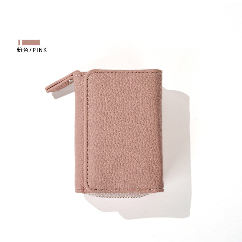 Multi-function High Quality Zipper Short Wallet for Women