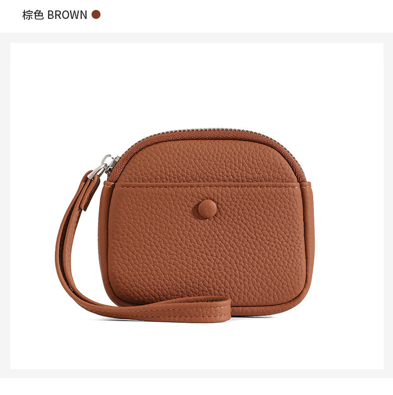 Women's Minimalist Card Holder Wristlet Wallet Mini Zip Coin Purse & Card Organizer
