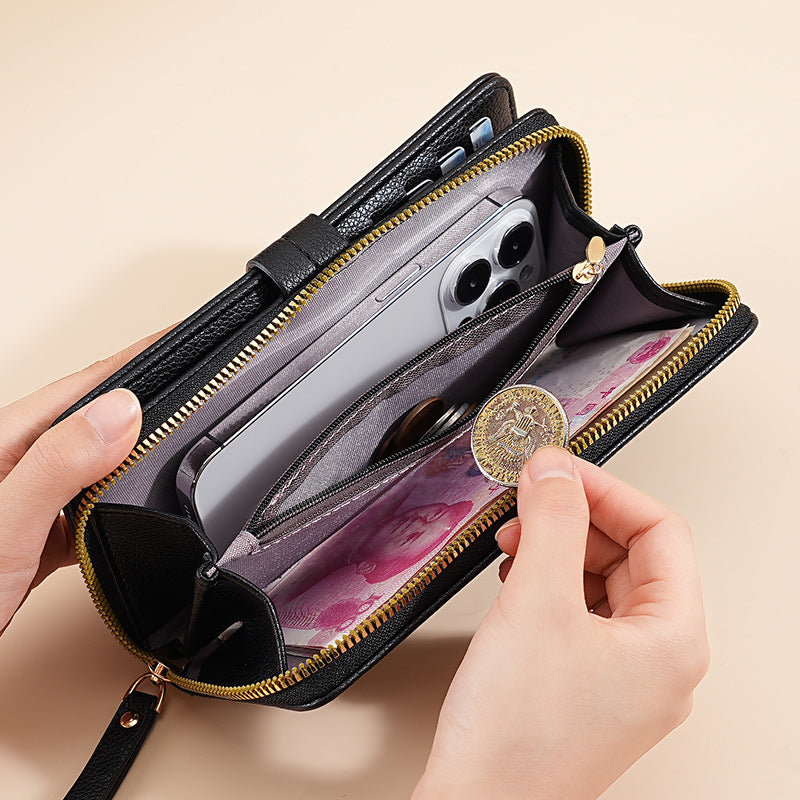 Multi Chambered Women's Long Buckle Wallet