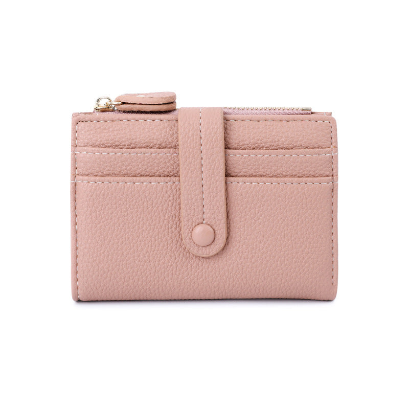 RFID Protected Lychee Pattern Clutch Wallet for Girls