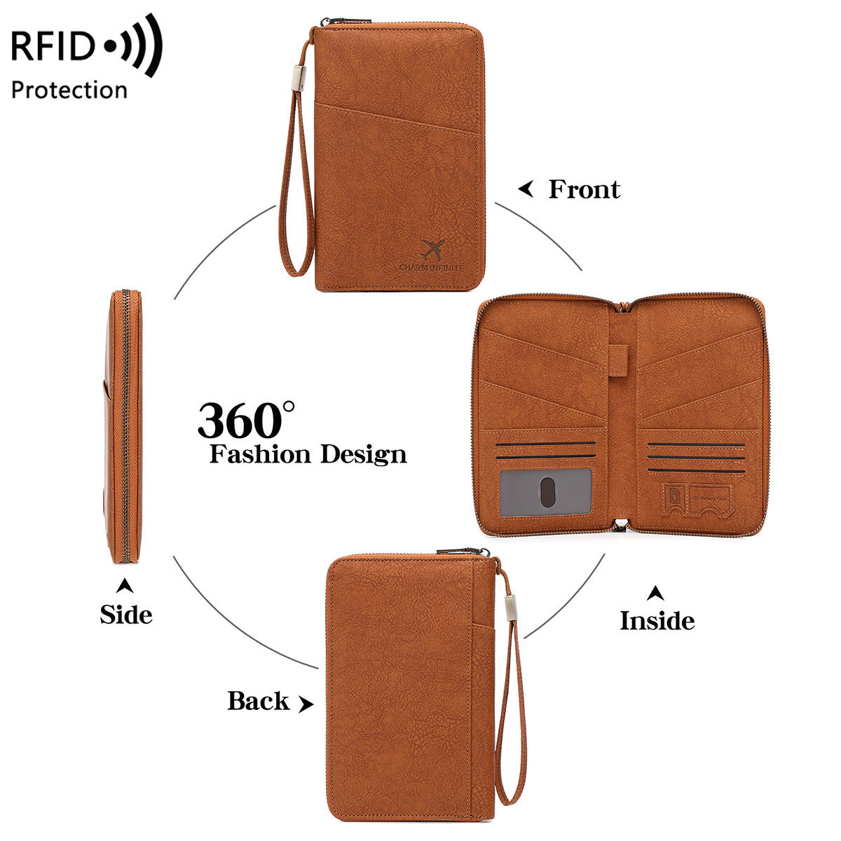 All in One High Quality Family Passport Holder Wallet