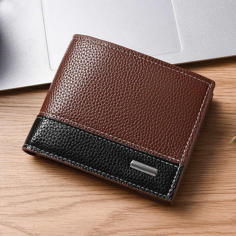 High-Quality Horizontal Pebble Pattern Artificial leather Multi-Card Business Wallet for Men