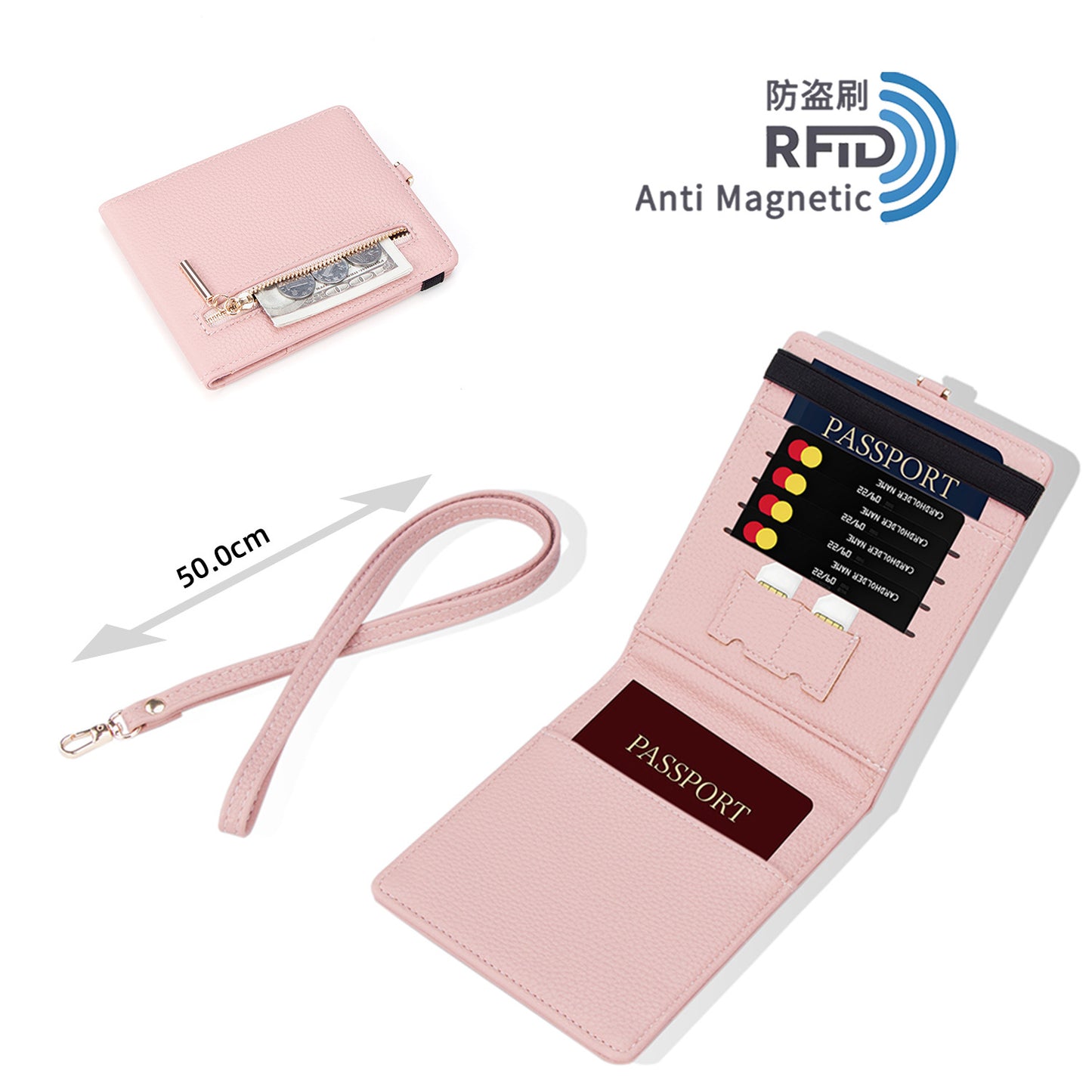 Portable Halter Neck multi Function Passport Holder