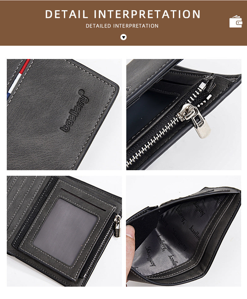 Casual Multi Functional Zipper Wallet for Men