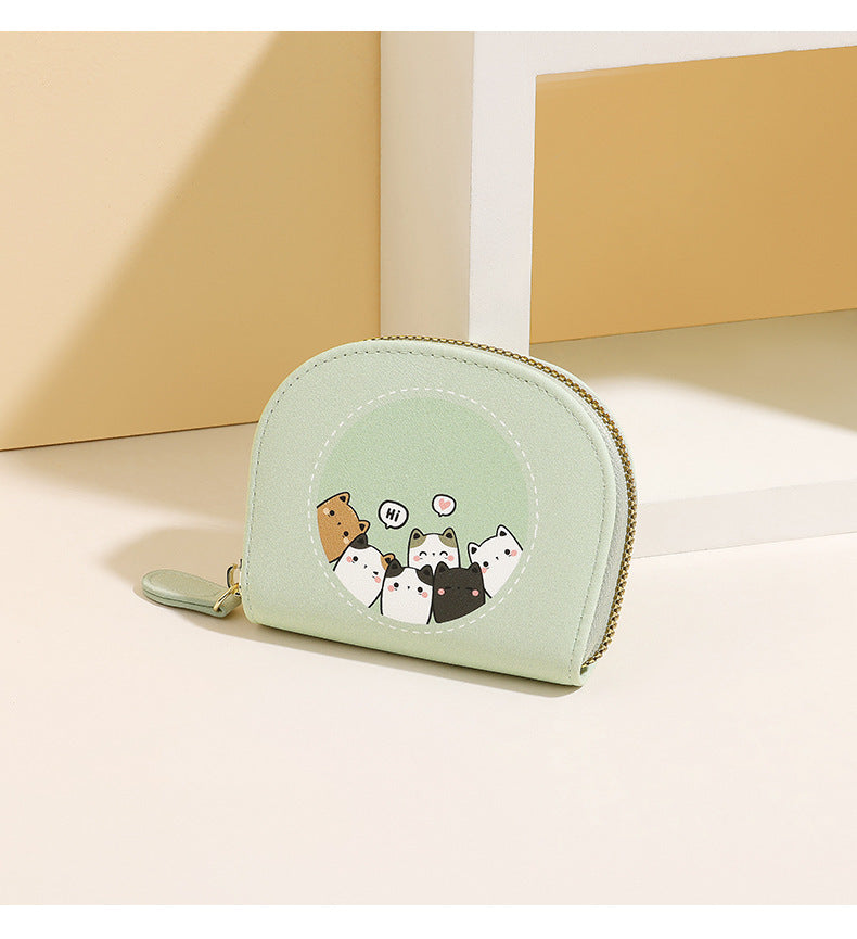 Cute Kitten Mini Coin Purse | Premium Cartoon PU Wallet for Women
