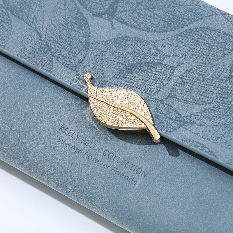 Frosted Leaf Retro Women's Clutch Wallet