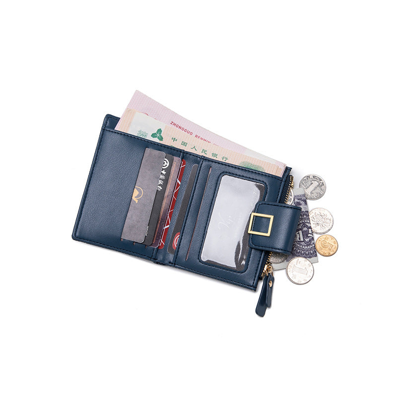 Ultra-thin Short Buckle Wallet for Women