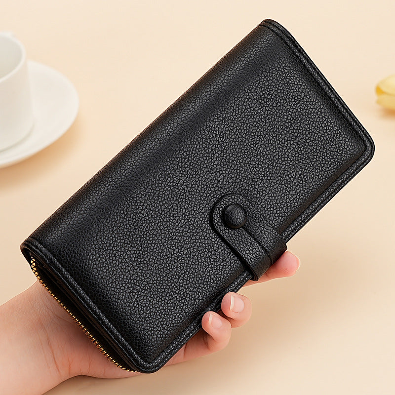 Multi Chambered Women's Long Buckle Wallet