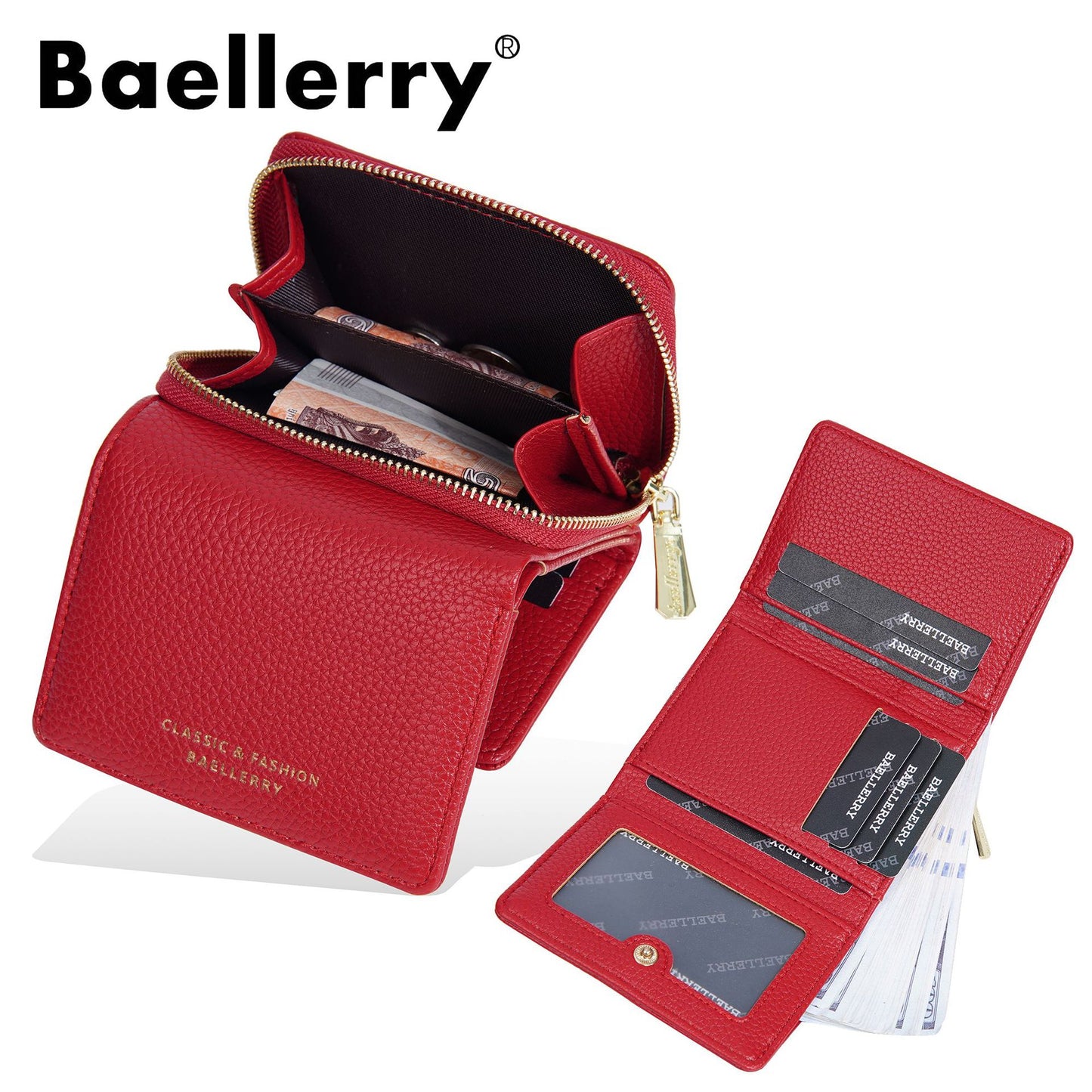 Japanese Style Tri-Fold Compact Women's Purse