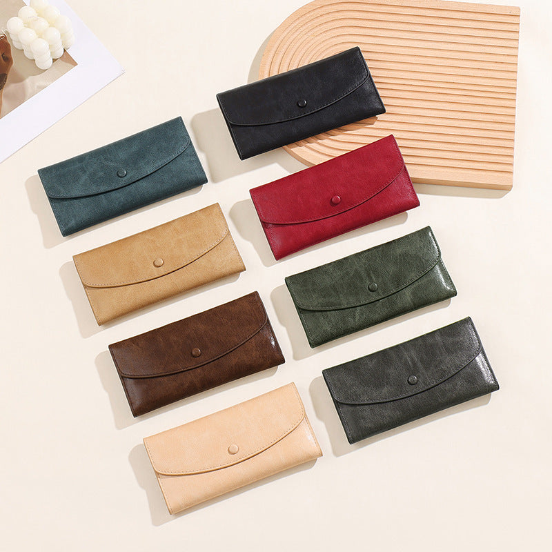 Ultra-Thin Large Capacity Womens Long Wallet | Premium Card Holder Clutch