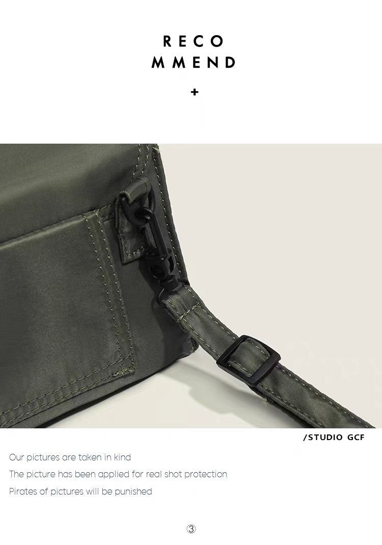 Japanese Classic Tanker Crossbody Bag | Lightweight Nylon Shoulder Bag