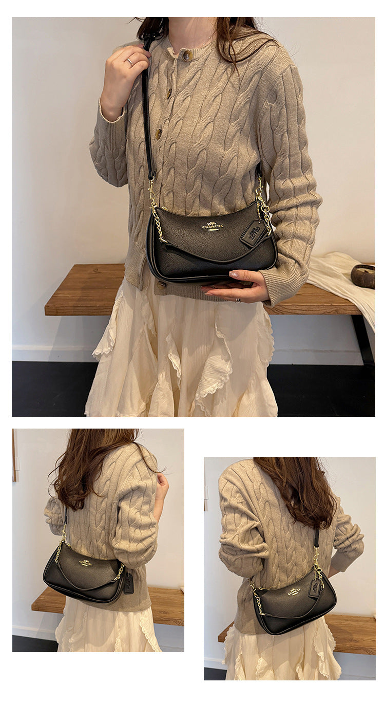 Luxury Womens Chain Shoulder Bag | Premium Underarm Crossbody Handbag