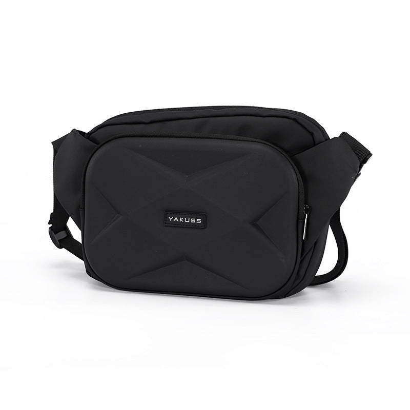 Mens EVA Hard Shell Crossbody Chest Bag | Waterproof Anti-Theft Sling Shoulder Bag
