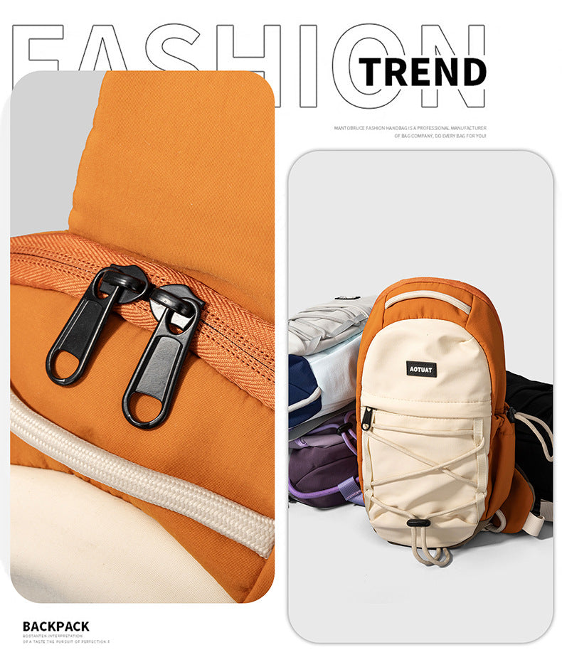 Lightweight Outdoor Chest Bag | Contrast Color Crossbody Sling Bag