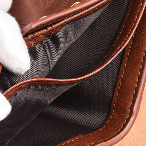 Multi Chambered Tri Fold Compact Wallet for Men