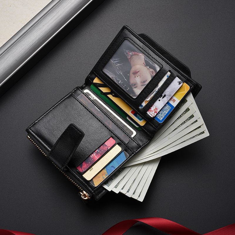 Vintage Oil Wax Leather Texture Men's Wallet