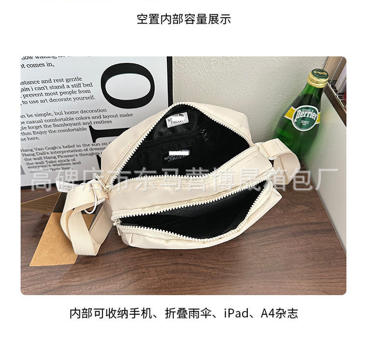 Utility Mini Crossbody Bag for Women Multi-Pocket Oxford Shoulder Bag
