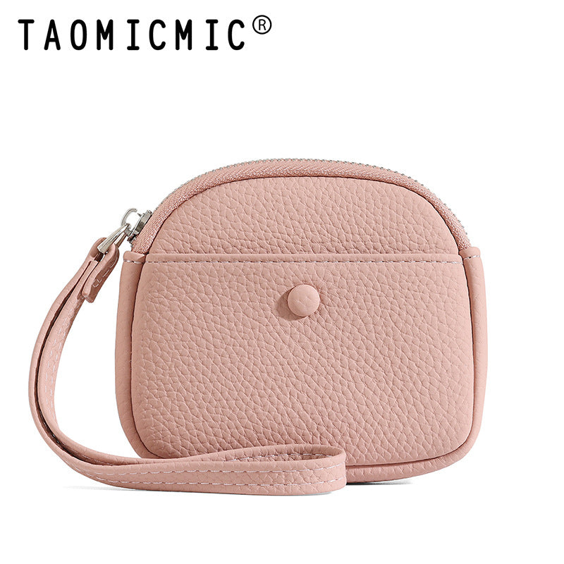Women's Minimalist Card Holder Wristlet Wallet Mini Zip Coin Purse & Card Organizer