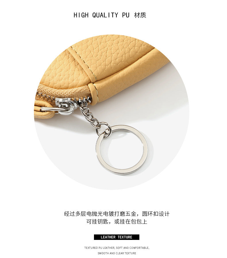 Women's Minimalist Card Holder Wristlet Wallet Mini Zip Coin Purse & Card Organizer