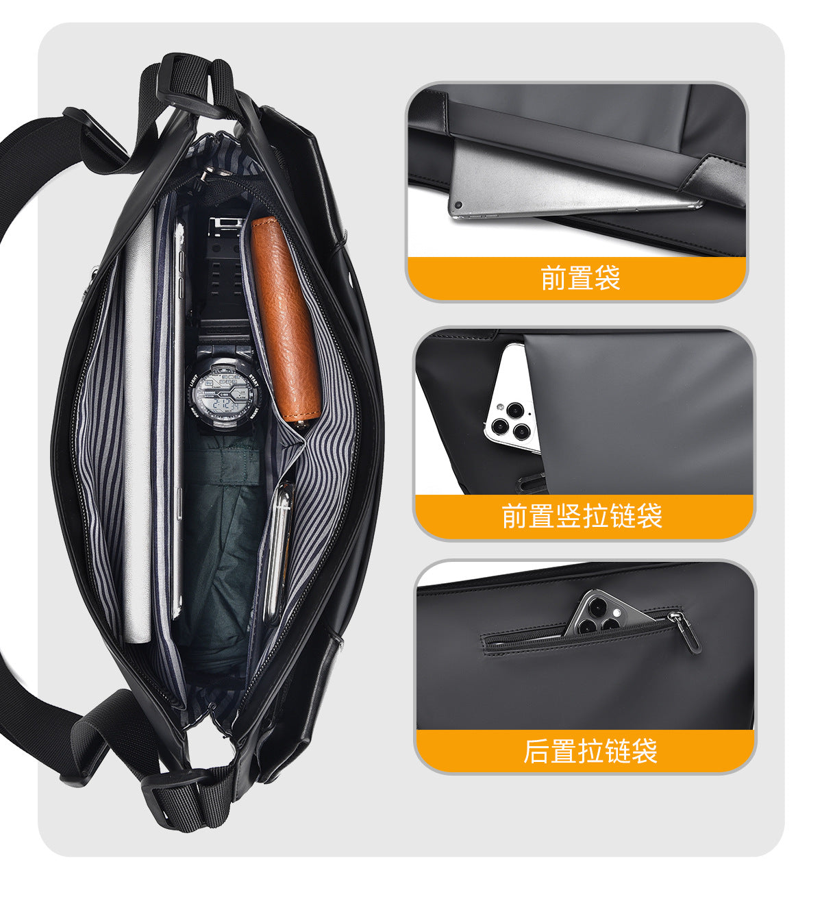 High End Commuter Shoulder Crossbody Chest Bag