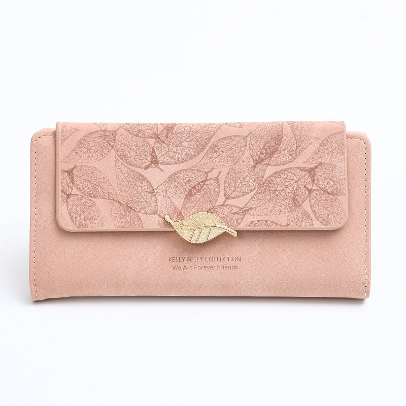 Frosted Leaf Retro Women's Clutch Wallet