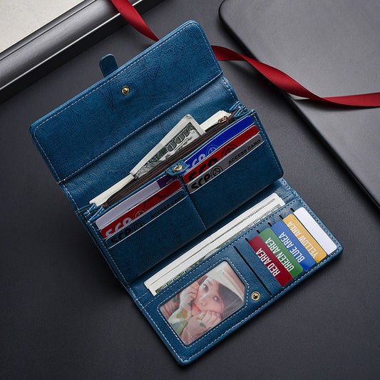 High-Quality Large Tri-Fold Wallet For Women