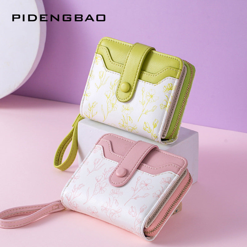 Multi Slot Bi Fold Floral Women's Wallet