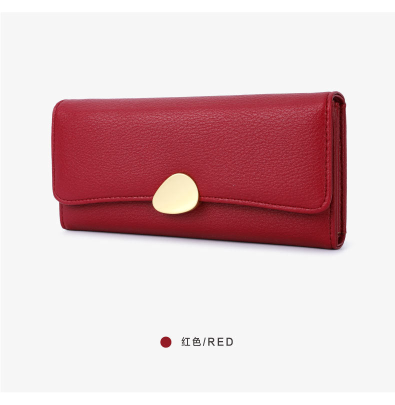 Pebbled Trifold Multifunctional Women's Wallet