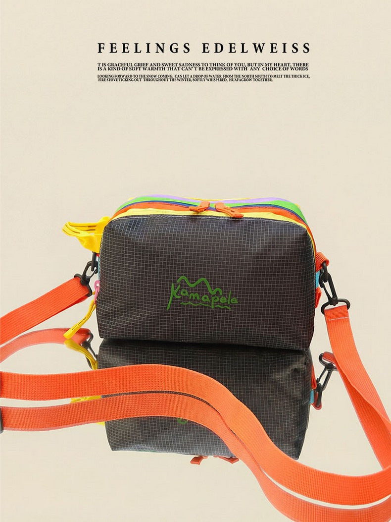 Korean Style Color-Block Crossbody Bag | Casual Mini Square Shoulder Bag for All