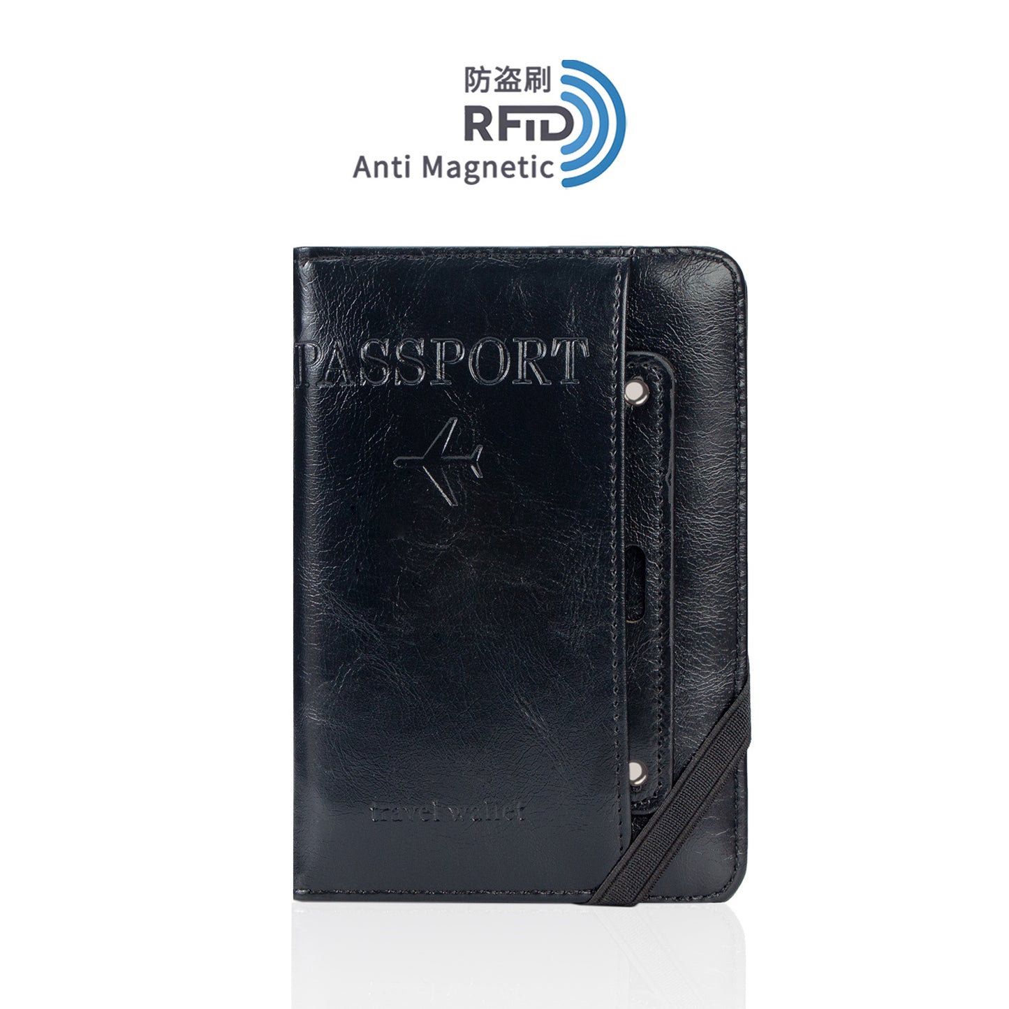 RFID protected Multi functional Bi Fold Passport Wallet