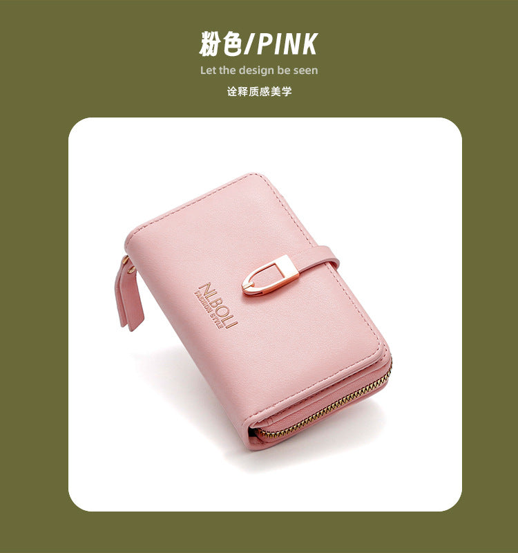 Large Capacity Daily Use High Quality Women's Zipper Wallet