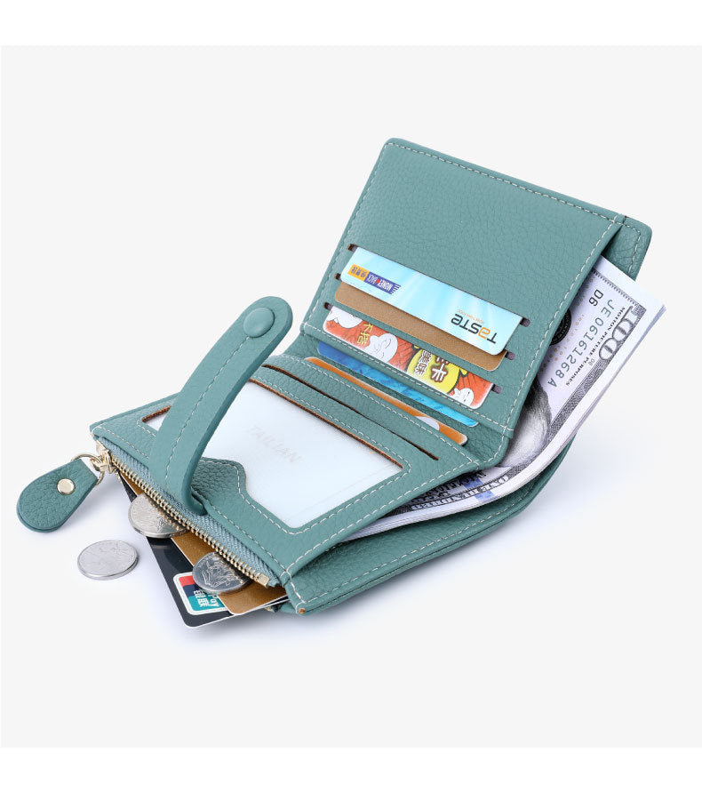 RFID Protected Lychee Pattern Clutch Wallet for Girls